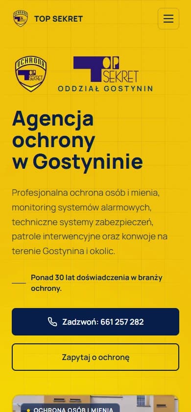 Strona oddziału TOP SEKRET w Gostyninie